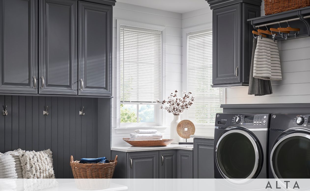 Alta Blinds in a modern laundry room